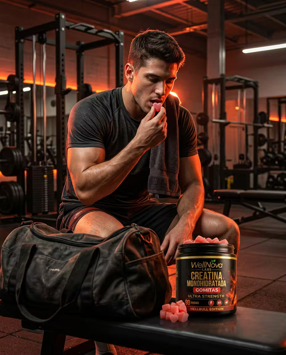 Creatina Gomitas en el gimnasio