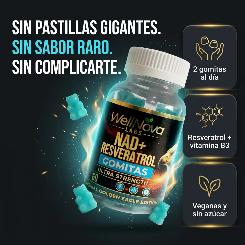 NAD+ Resveratrol Gomitas: sin pastillas gigantes