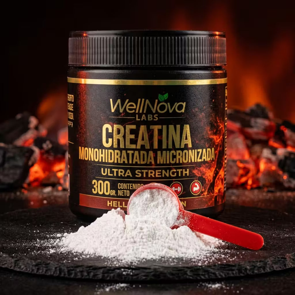 WellNova Labs Creatina Monohidratada Micronizada Hellbull Edition 300 g
