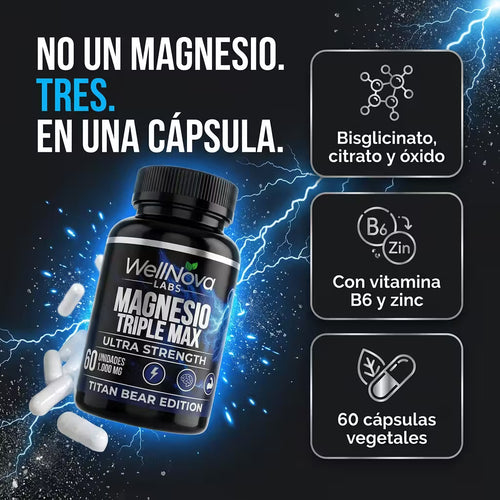 Magnesio Triple Max: tres formas de magnesio