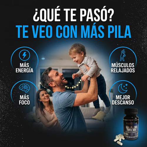 Magnesio Triple Max: te veo con más pila
