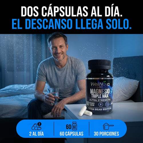 Magnesio Triple Max: dos cápsulas al día