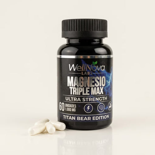 WellNova Labs Magnesio Triple Max Titan Bear Edition, 60 cápsulas