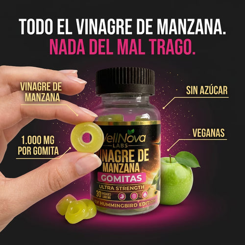 Vinagre de Manzana Gomitas: 1.000 mg por gomita